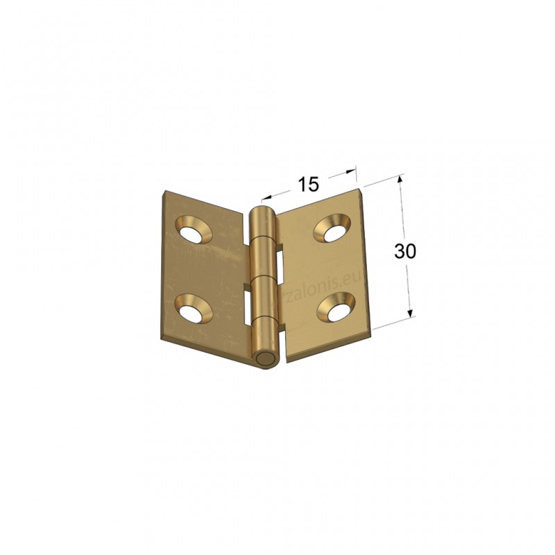 BRASS FLAT HINGE 30x30 ITALY